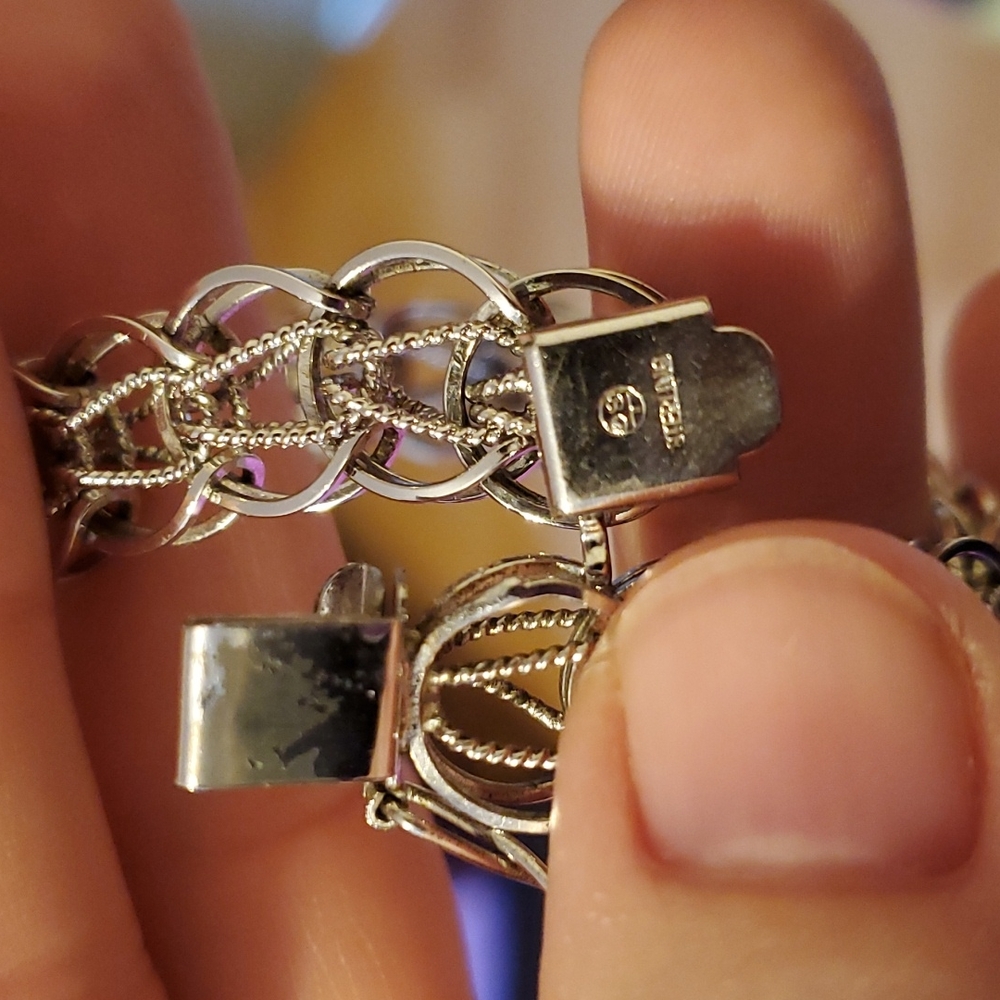 💚 Vintage Fancy silver bracelet - Picture 10 of 10
